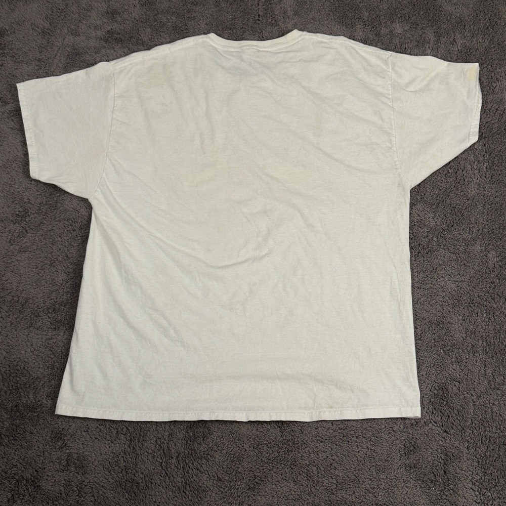 USC Trojan Football T-Shirt Mens XL White Fair Stained Graphic Tee - Picture 3 of 6